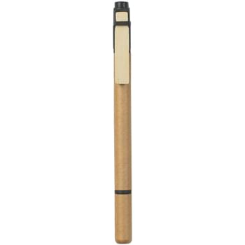 Dual Function Eco-Inspired Pen/Highlighter - Paper Barrel With Wooden Clip | Chisel Tip Highlighter | Fade Resistant Ink