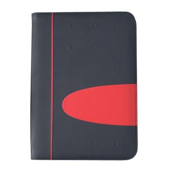 Eclipse 8 ½" x 11" Portfolio - CLOSEOUT! Please call to confirm inventory available prior to placing your order!<br />Includes 30 Page 8 Â½" x 11" Writing Pad | Material PVC | Card Holders, Elastic Pen Loop, Inside Flap Pocket