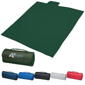 Sweatshirt Roll-Up Blanket - Large 48" x 53" 100% Polyester, Sweatshirt Material Fleece Underside | Flap Color Matches Blanket | Easily Folds Within Itself, Hook And Loop Closure | Attached Handle For Easy Carrying | Surface Washable