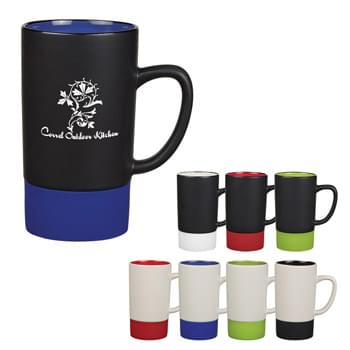 16 Oz. Tall Latte Mug - CLOSEOUT! Please call to confirm inventory available prior to placing your order!<br />Non-Slip Silicone Base Protects Surfaces From Scratches | Meets FDA Requirements | Hand Wash Recommended