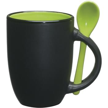 12 Oz. The Spooner Mug - Removable Matching Spoon | Meets FDA Requirements | Hand Wash Recommended