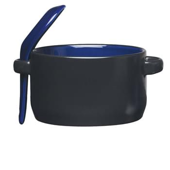 12 Oz. Aztec Soup Mug - Removable Matching Soup Spoon | Meets FDA Requirements | Hand Wash Recommended