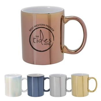 12 Oz. Iridescent Ceramic Mug - Meets FDA Requirements   | Hand Wash Recommended