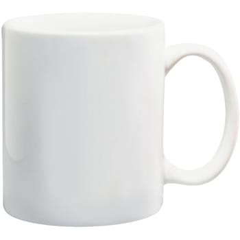 11 Oz. White Ceramic Mug - Meets FDA Requirements | Hand Wash Recommended