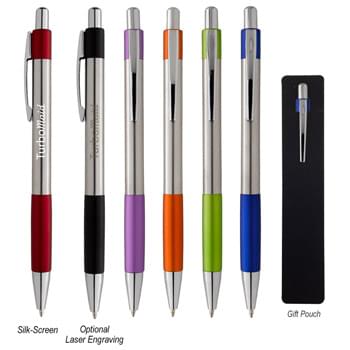 The Wispy Pen - CLOSEOUT! Please call to confirm inventory available prior to placing your order!<br />Plunger Action | Stainless Steel Pen