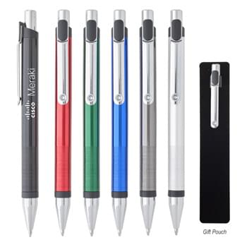 Burbank Pen - CLOSEOUT! Please call to confirm inventory available prior to placing your order!<br />Plunger Action    | Metal Pen