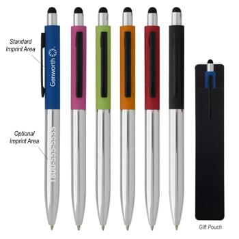Voss Stylus Pen - CLOSEOUT! Please call to confirm inventory available prior to placing your order!<br />Plunger Action  | Aluminum Pen  | Stylus On Top