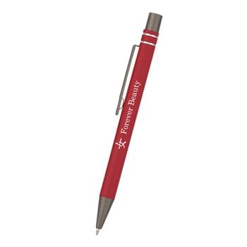 Marquette Pen - CLOSEOUT! Please call to confirm inventory available prior to placing your order!<br />Plunger Action | Rubberized Aluminum Pen