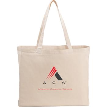 Classic Cotton All-Purpose Convention Tote - Clean design gives this tote large imprint areas and is a great option for meetings, conventions and tradeshows. Also a perfect alternative to plastic bags. Open main compartment. 11" drop handle height.