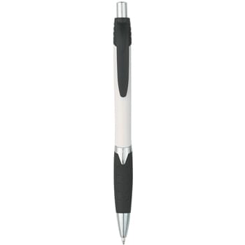 Rumba Pen - CLOSEOUT! Please call to confirm inventory available prior to placing your order!<br />Plunger Action | Rubber Grip For Writing Comfort And Control