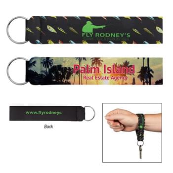 Neoprene Wristband With Key Ring - Made Of 3.5MM Neoprene | Split Ring Attachment | Customize With Your Own Art