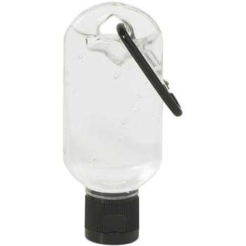 1 Oz. Hand Sanitizer With Carabiner - Lightly Scented | Effective At Eliminating Over 99.9% Of Germs And Bacteria | Meets FDA Requirements | Carabiner Clips On To Briefcase, Backpack, Etc.