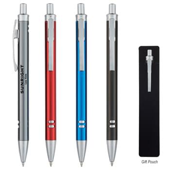 Double View Pen - CLOSEOUT! Please call to confirm inventory available prior to placing your order!<br />Plunger Action | Aluminum Pen