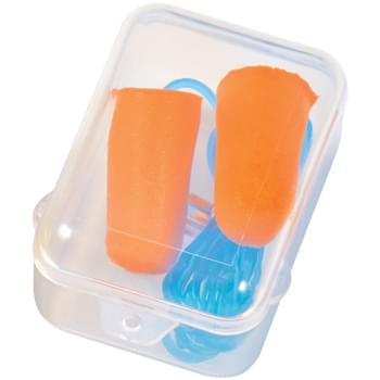 Foam Ear Plug Set In Case - Foam Ear Plugs With Cord | Convenient Clip On Case Keeps Earbuds Secured On The Go