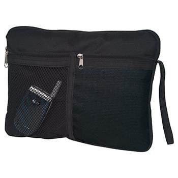 Multi-Purpose Personal Carrying Bag - Made Of 600D Polyester | Personal Care Bag | Front Mesh Pocket For ID Or Cell Phone | Zippered Compartments And Carrying Strap | Spot Clean/Air Dry