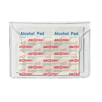 First Aid Pouch - 5 Bandages And 4 Alcohol Pads | Convenient Travel Size | Bandages Are Latex Free