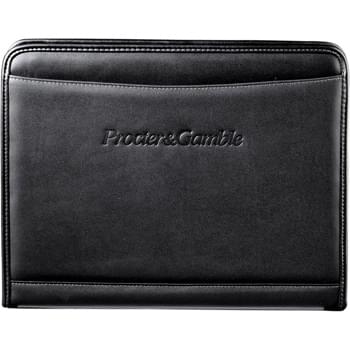 Millennium Leather Writing Pad - Interior organizer includes business card pockets, file folder and elastic pen loop. Includes 8.5" x 11" writing pad.  Includes 1-piece gift box.