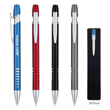 Ripple Pen - CLOSEOUT! Please call to confirm inventory available prior to placing your order!<br />Plunger Action   | Aluminum Pen