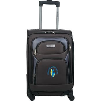 Kenneth Cole® 20" 4 wheel Expandable Upright - Pack clothing and essentials for an overnight trip or a weekend getaway inside this upright case from Kenneth Cole®. The lightweight 20" 4-wheel expandable upright case is made from lightweight and durable polyester fabric and features a sturdy design with a locking retractable handle system, smooth rolling wheels, and top and side grab handles for easy lifting. This upright has an expandable main compartment with a fully lined interior that includes tie-down straps to hold garments in place and zipper pock