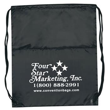 Select Drawstring Tote Bags w/Zipper Pocket