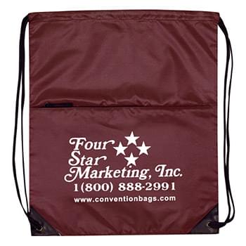 Select Drawstring Tote Bags w/Zipper Pocket