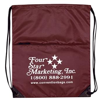 Select Drawstring Tote Bags w/Zipper Pocket