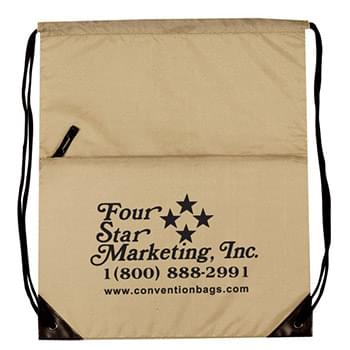 Select Drawstring Tote Bags w/Zipper Pocket