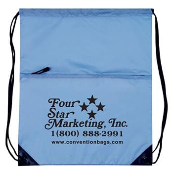 Select Drawstring Tote Bags w/Zipper Pocket