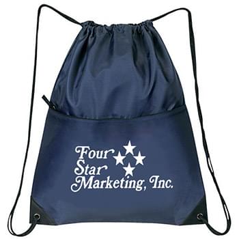 Select Drawstring Tote Bags w/Zipper Pocket