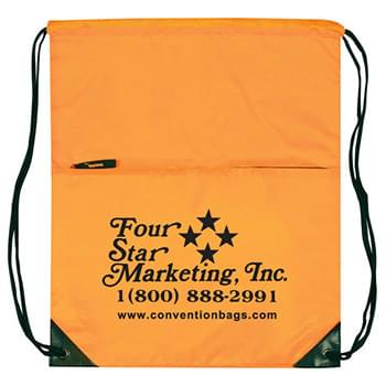 Select Drawstring Tote Bags w/Zipper Pocket