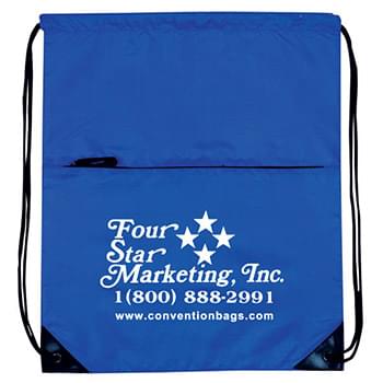 Select Drawstring Tote Bags w/Zipper Pocket