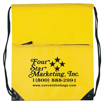 Select Drawstring Tote Bags w/Zipper Pocket