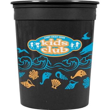 32-oz. Casino Stadium Cup - 32-ounce Casino Cup is great for beverages, casino cups & coins.  Made in USA. BPA-Free.  Offset decoration also available.  Contact factory or visit website for further details.