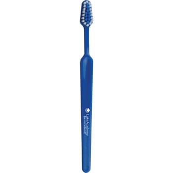 Junior Toothbrush - High-quality, child-size toothbrush with soft bristles. Matching body and inner bristle colors. Suitable for children ages 4-8 years of age with adult supervision.  Available with a one color Black, Gold, or Silver imprint. Made in USA.