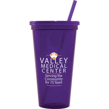 24-oz. Jewel Tumbler Cup - Our 24-ounce Jewel Tumblers include matching straws and lids and are available in 6 jewel-toned colors. Top rack dishwasher safe. Made in the USA.