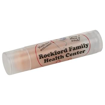 Non-SPF Colorful Lip Balm (Clear Tube) - HumphreyLine item. Made in USA. All-natural, SPF-free, paraben-free lip balm. Clear lip balm tube features an array of vibrant colored lip balms in 9 different flavors. Made from beeswax, coconut oil, rosemary extract, and vitamin E, creating a natural formula that is extra rich and creamy. Balm features a scratch-resistant clear label that can be customized with a four-color process imprint. Available for shipment within United States (including Alaska, Hawaii & Puerto Rico). Not available for export. See 