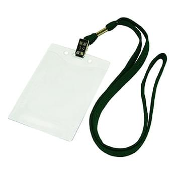 3/8 inch Flat Blank Lanyards with Badge Holder