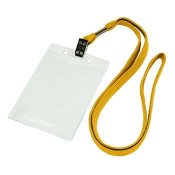 3/8 inch Flat Blank Lanyards with Badge Holder