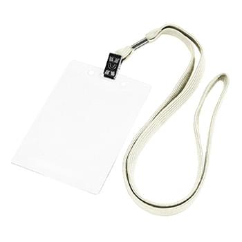 3/8 inch Flat Blank Lanyards with Badge Holder