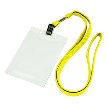 3/8 inch Flat Blank Lanyards with Badge Holder