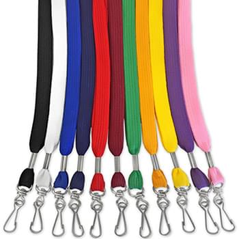 3/8 inch Flat Blank Lanyards with J-hook