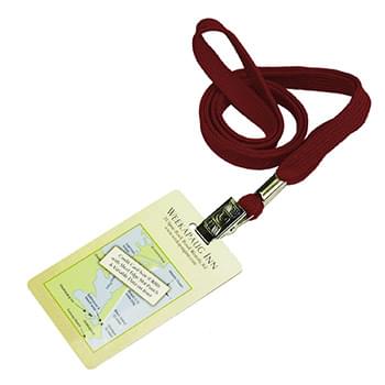 3/8 inch Flat Blank Lanyards with PVC Card