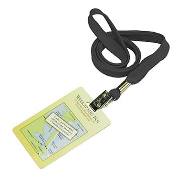 3/8 inch Flat Blank Lanyards with PVC Card