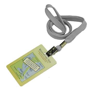 3/8 inch Flat Blank Lanyards with PVC Card