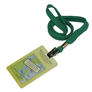 3/8 inch Flat Blank Lanyards with PVC Card