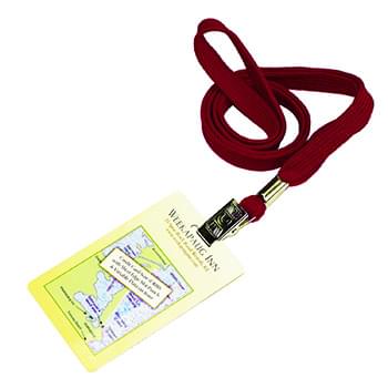 3/8 inch Flat Blank Lanyards with PVC Card