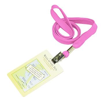 3/8 inch Flat Blank Lanyards with PVC Card