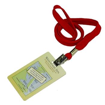 3/8 inch Flat Blank Lanyards with PVC Card