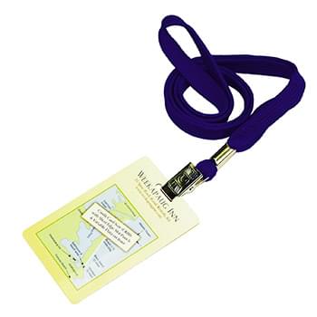 3/8 inch Flat Blank Lanyards with PVC Card