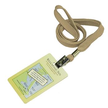 3/8 inch Flat Blank Lanyards with PVC Card